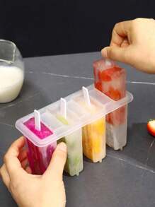 1 Stück/2 Stücke Eis-am-Stiel Form, minimalistischer weißer klarer Eislutscher-former für Zuhause