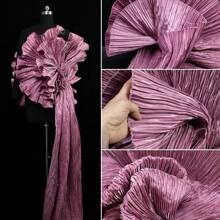 Bright Luster Water- Forged Pleated Fabric For Stage Dress Performance Clothing Decorative DIY Style Fashion Design Fabric - Multicolor - View 4