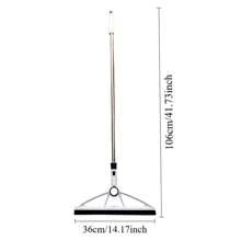 1pc Household Silicone Long Handle Floor Squeegee, Magic Broom, 2 In 1 Dual Head Magic Broom For Wiping Water, Stains, Hair On Floors, Windows, Glass, Bathroom, Walls, Cleaning Tool, Cleaning Supplies, Dorm Essential