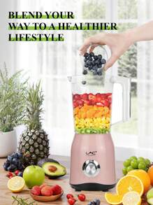 1 conjunto leve e compacto de 3 cores, processador elétrico de alimentos, liquidificador, extrator de suco com plugue UE, tons de rosa/verde/bege