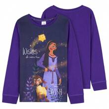 Disney Wish Pyjama 2 Piece Long PJ Cosy Breathable Lounge Wear 3-12 Years Nightwear Gift - Multicolor - View 3