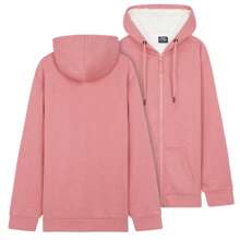 City Comfort Fleece Lined Hoodie Zip 5-15 Years Warm Cosy Outerwear Full Loungewear Gift - Pink - View 5