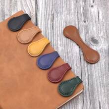1pc Magnetic Leather Bookmark, Notebook Bookmark Magnetic Bookmark PU Light Luxury, Retro Personalized Pu Leather Magnetic Bookmark - Double-Sided Diary And Book Clips,School Supplies,Back To School
