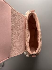 Cute & Stylish Crossbody Shoulder Bag, Pearl Decor Cat Kawaii Princess Handbag, Fashionable Coin Purse For Kids/Teens, Suitable For Outing & Travel - Pink - View 8