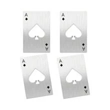 2/4/8 Pik-Ass Flaschenöffner Kreditkartengröße Poker Deckel Öffner tragbarer Edelstahl Dosenöffner