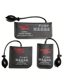 Auto Entry Safety Kit With TPU Air Pump Wedges, Emergency Unlock Tools, And Inflatable Shim For Fast, Adjustable Inflation And Simplified Operation - 2 Wedges And Pump Set