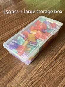 10/50/100/150 Stück Candy-farbene Druckclips, Clips gegen Kräuselung, Druck-Zieh-Clips, transparente Clips, A4 Papier-Büroklammern