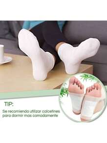 KINOKI-Almohadillas Detox coreanas para los Pies ingredientes 100% naturales, almohadillas para eliminar toxinas, desintoxicación, Parches para los pies,purifica tu cuerpo almohadilla saludable, almohadillas para dormir. Kinoki Parches Desintoxicantes y Jabón de Carbón Activado GlowMe Lab. Un kit para Cuidar y Purificar tus Pies: Natural y Antiestrés. Pies Anti Fatiga Y Cansancio, Parches de limpieza desintoxicantes para pies. Almohadillas Purificación para pies. - Blanco - Ver 4