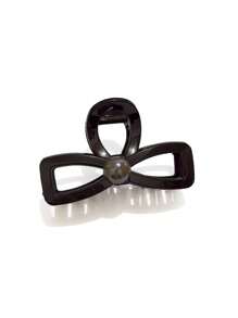 1 pieza Clip de pelo de mujer minimalista con lazo hueco y cuentas redondas, adecuado para uso diario, accesorios para el cabello, pinza de pelo, pinza de garra, clip de pelo, clip de mandíbula, casual otoño invierno para atuendos de vacaciones de mujer