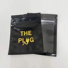 20/50/100 Túi Mylar Ziplock, 2,95x3,94 inch, Túi giấy bạc nhôm có thể tái sử dụng có cửa sổ trong suốt, Túi đựng quà tặng tiệc chống mùi và có thể niêm phong - màu đen - Xem 4