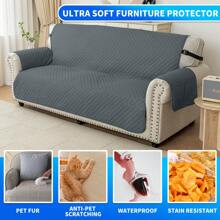 Ystyle Housse de canapé imperméable  1/2/3/4 places, housse de fauteuil pour animal de compagnie, chat, chien, protection de canapé antidérapante, housse de canapé universelle lavable, housses de canapé avec accoudoirs - Gris foncé - Voir 6