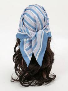 1pc Simple Printed 70cm Bandana Scarf, New Spring Versatile Scarf/Headband/Belt Accessory, Geometric Pattern Casual Square Scarf For Women, Spring/Summer/Autumn