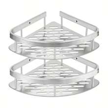 Bathroom Shelf Makeup Storage Organizer Aluminum Alloy Shampoo Rack Shower Shelf Bathroom Accessories No Drill Wall Shelf Back To School