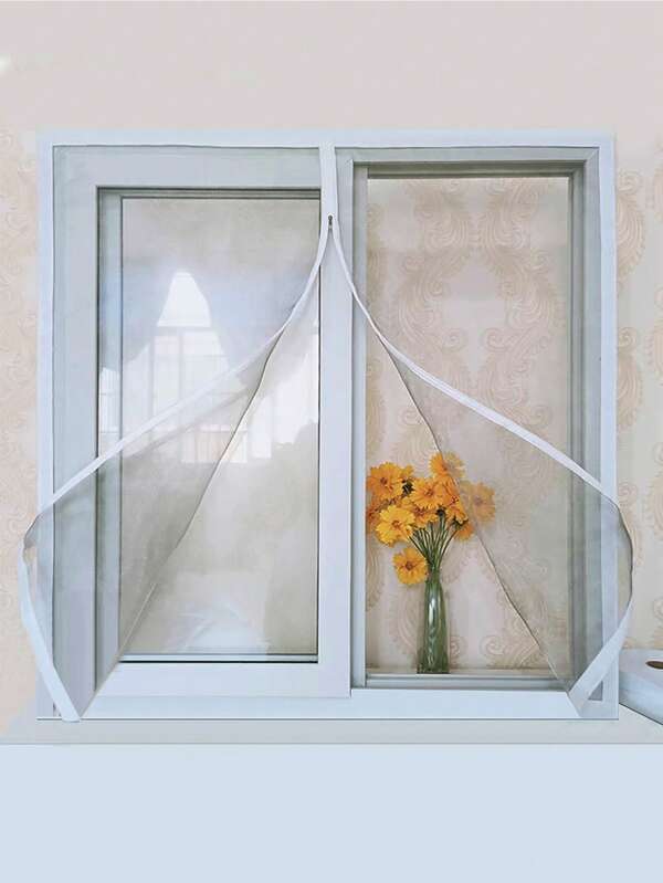 1 Piece, Black,Zipper. Various Size, Self-Adhesive Mosquito Net Window Screen Netting No DrillingNeeded Invisible Anti-Mosquito Window Curtains Mosquito Nets For Windows, Anti-Mosquito Window Screens, Tulle, In Summer Washable Flies