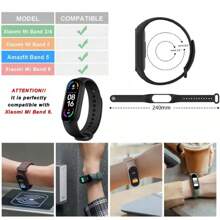 سوار ساعة من السيليكون متوافق مع شاومي Mi Band 3/4/5/6/7/8/9، من خامة جلدية صحية وقابل للتنفس ومقاوم للماء للرياضة، سوار قابل للتعديل، موديل كاجوال وعصري مناسب للاستخدام اليومي والأعياد والحفلات والمنزل والهدايا، إكسسوارات ساعة ذكية