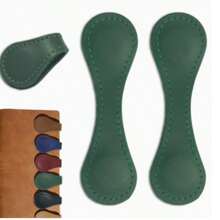 1pc Magnetic Leather Bookmark, Notebook Bookmark Magnetic Bookmark PU Light Luxury, Retro Personalized Pu Leather Magnetic Bookmark - Double-Sided Diary And Book Clips,School Supplies,Back To School