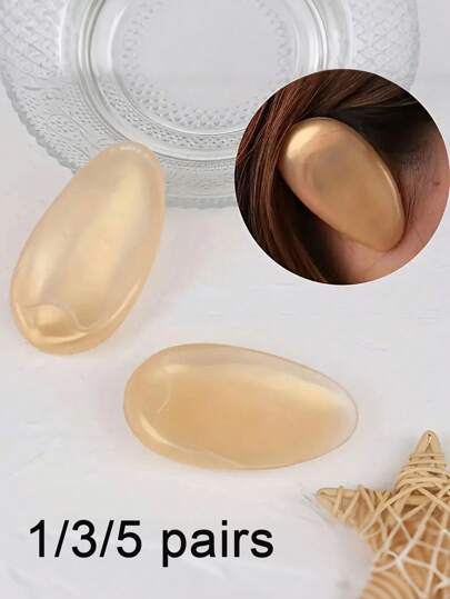 5 Pairs Reusable Soft Salon Ear Caps, Mixed Color Beauty Tools Salon Hair Dye, Waterproof And Heat Resistant Ear Muffs Silicone Ear Muffs, Ear Muffs Practical Salon Hair Shower Waterproof Protector