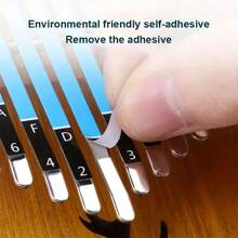 Kalimba Thumb Piano Note Stickers For Beginner Learner Musical Gift And Kalimba Scale Sticker Musical Instrument Accessories - Multicolor - View 4