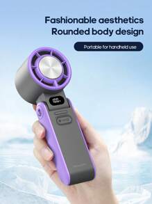 kinscoter 1 Peça Ventilador de Mão Pequeno Portátil e Recarregável de 3600mAh, Refrigerador de Ar para Camping e Viagens, 100 Velocidades do Vento Ajustáveis, Mini Ventilador Pessoal de Refrigeração Portátil