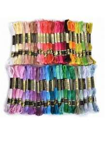 200/150/100/50/15 Colors Cross Stitch Embroidery Floss Set, Handmade Weaving Threads