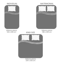 Sábana Plana Cama Individual, Microfibra - Gris Oscuro - Ver 4