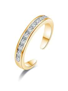 1pc Minimalist Cubic Zirconia Toe Ring, Exquisite Adjustable Open Toe Ring - Foot Ring - View 9