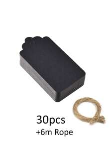 100pcs, Kraft Paper Gift Labels With Yellow Rope, Blank Commodity Price Hanging Labels, Bulk Brown Labels For Wedding, Birthday, Holiday And Party Gifts, Arts And Crafts Packaging, DIY Gift Decoration Labels And Hanging Decorations.