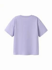 Balabala Tween Girl' Short-Sleeve Quick-Dry T-Shirt, Lightweight Wear - Pink Purple - View 7