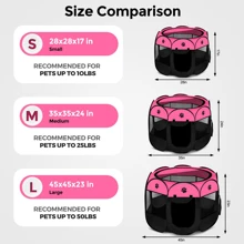 Pet Dog Puppy Playpen Dog Cat Tent Crates, Foldable Exercise Kennel Portable Playpen For Small Medium Dogs/Cats/Rabbits, Indoor Outdoor Travel Camping Use With Removable Zipper Top-S