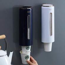 Disposable Cup Holder Automatic Cup Dispenser, Wall-Mounted Drink Cups Organizer For Homes, No Drilling Required