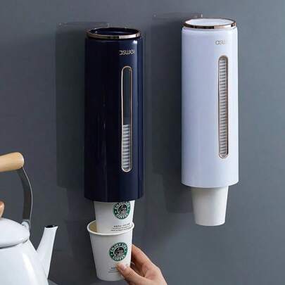 Portabicchieri monouso, dispenser automatico di bicchieri, organizzatore da parete per bicchieri da bere per la casa, senza necessità di foratura, accessori per il bagno, strumenti per il bagno