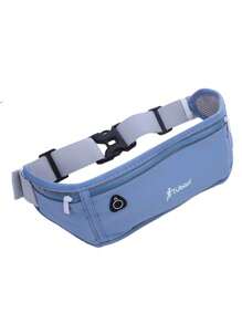 1pc Adjustable Waist Fanny Pack With Zipper Pockets, Lightweight, Breathable Polyester Sports Waist Bag For Running, Hiking And Fitness