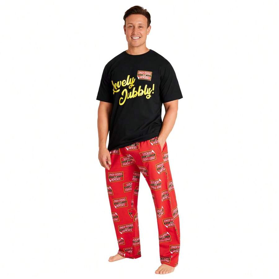 Only Fools and Horses Pyjama PJ Set Soft Breathable Nightwear Loungewear Comfy Jammies With Long Bottoms Sleepwear Funny Gift - Multicolor - View 1