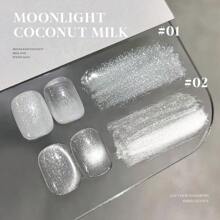 Sơn móng tay Miss Comoy 15ml ánh trăng lấp lánh vị sữa dừa, sơn gel móng tay nhũ mịn ánh mắt mèo mới năm 2025, gel thường dùng trong salon làm móng. - Nhiều màu - Xem 7