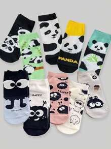 5 Pairs Women's Sweet Bow Knot Simple Boat Socks Invisible Socks Suitable For Spring&Summer - Multicolor - View 1