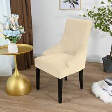 1pc Plain Color Flexible Casual Chair Cover, Non-Slip Armchair Protector - Multicolor - View 9