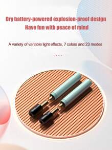 360° LED 光纤鞭子旋转超亮光学手绳发光像素鞭子流动玩具舞蹈派对表演派对