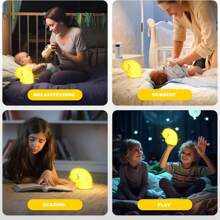 1pc Tilted Duck LED Night Light, Soft Cute Pumpkin Light For Halloween, Children's Silicone Duck Lamp, Dimmable Touch Lamp For Girls Bedroom, Nursery, Breastfeeding, Kindergarten Decor