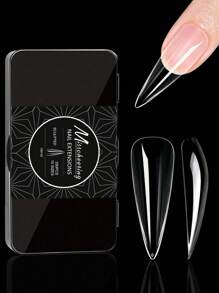 250/500/600pcs Soft Gel Tip Box Natural Or Sculpted Ballet/Coffin/Almond/Square Fake Nails Front Ultra-Thin End Thickened Hard Full Cover Nail Tips Premium Quality Press On Nails Nail Supplies