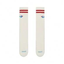 Nike 1 Pair Unisex Crew Socks, Printed "UANKEDPLSCSH" Design, Style DQ9165-134, AF1 Mid-Calf Length - White - View 3