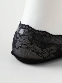 2/4/7 Pairs Women's Ultra-Thin Mesh Breathable Invisible Lace Silicone Non-Slip Boat Socks, Soft & Sweat-Absorbent - Multicolor - View 10