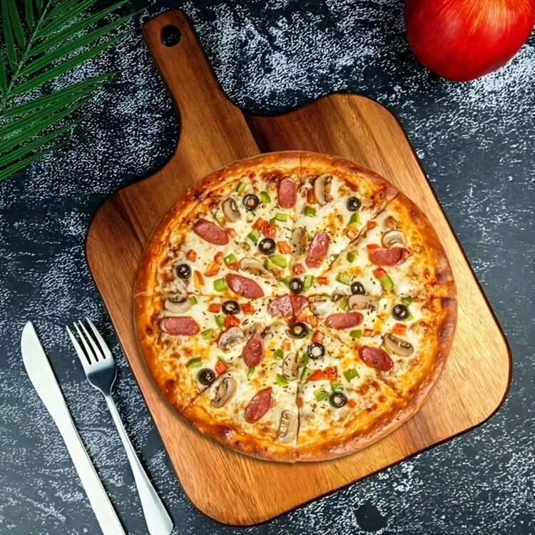 Acacia Wood Cutting Board Set: Suitable For Outdoor Camping And Picnics, Ideal For Cutting Cooked Food, Fruit And Bread, Available In 3 Sizes - Brown - View 9