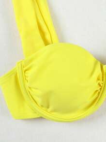 3pcs/Set Elegant & Sexy Printed Women's Bikini Set, Random Print, Not Positioned Print