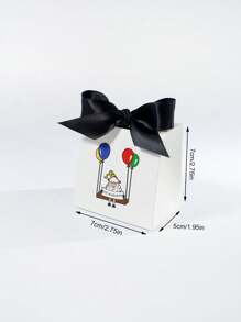 10 piezas de cajas de regalo - Cajas de dulces mini festivas con diseño lindo de ovejas y globos - Decoración de cinta de satén de colores - Perfecto para dulces, chocolates, regalos pequeños - Suministros para fiestas islámicas