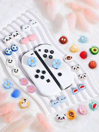 1pc/2pcs/4pcs Thumb Grip Caps Compatible With Switch /Switch OLED/Switch Lite, Controller Silicone Joystick Caps Cover Compatible With Switch Controller, Game Controller Accessories