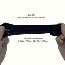 10-1 件黑色假发帽，透气网状假发网，男女通用网状假发帽，假发发网，黑色防滑透气弹力尼龙假发帽套装，长假发帽，可拉伸高弹力耐用发网，假发护理套装，假发配件，美发工具