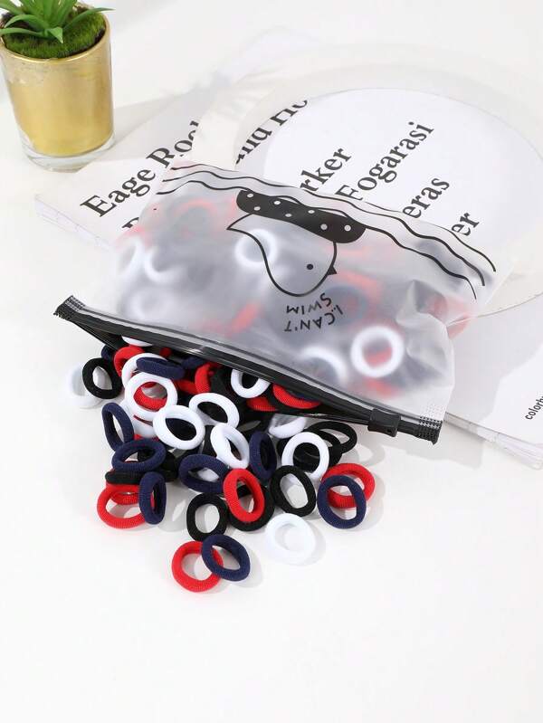 100cps Small Hair Band Simple High Stretch Towel Circle Women's Hair Band Does Not Hurt Hair Cord Hair Accessories Hair Ties Ponytail Holders Hair Elastics Hair Rubber Bands Scrunchies Hair Rope Elastic Hair Tie