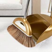 Magic Broom And Plastic Dustpan Set Cleaning Tools Sweeper Wiper For Floors Home Accessories Sweeping Dust Brush Multifunction - Gold - View 3