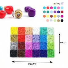 1 Set, 3mm Multi-Color Glass Seed Beads, Vibrant Jewelry Making Supplies For DIY Bracelets, Necklaces, And Beading Crafts