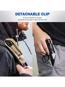 1pc Multifunctional Ultra Bright Flashlight, 7 Modes, Type-C Rechargeable Flashlight With Lithium Battery, Adjustable Focal Length, COB Side Light, Black Flashlight, Suitable For Outdoor Hiking/Camping/Fishing/Hiking